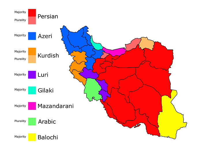 carte de l'iran