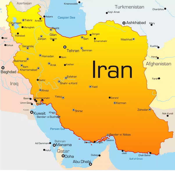carte de l'Iran